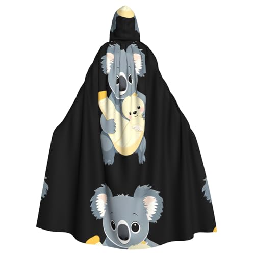 WHJSSF Koala hält eine Puppe, bedruckter Halloween-Umhang mit Kapuze für Erwachsene, super großer Kapuzenumhang ohne Reißverschluss WHJSSF Koala hält eine Puppe, bedruckter Halloween-Umhang mit Kapuze für Erwachsene, super großer Kapuzenumhang ohne Reißverschluss von WHJSSF