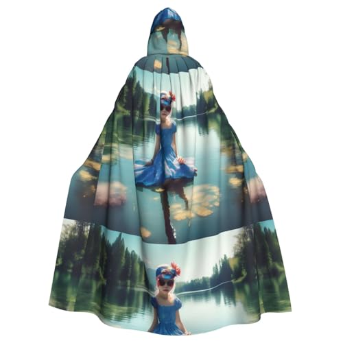 WHJSSF Lake Fairy Prints Halloween Erwachsene Kapuzenumhang Umhang für Rollenspiele, Bühnenkostüme, Partys, pflegeleicht WHJSSF Lake Fairy Prints Halloween Erwachsene Kapuzenumhang Umhang für Rollenspiele, Bühnenkostüme, Partys, pflegeleicht von WHJSSF
