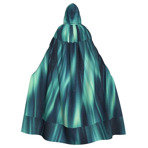WHJSSF Linear Aurora-Prints, Halloween-Umhang mit Kapuze, für Erwachsene, super großer Kapuzenumhang ohne Reißverschluss von WHJSSF