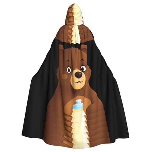 WHJSSF Little Bear Holding A Milk Bottle Prints Halloween Adult Hooded Cape Cloak - Super Large Hooded Cloak No Zipper WHJSSF Little Bear Holding A Milk Bottle Prints Halloween Adult Hooded Cape Cloak - Super Large Hooded Cloak No Zipper von WHJSSF