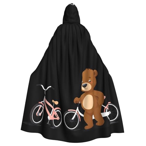 WHJSSF Little Brown Bear Next To The Bicycle Prints Halloween Erwachsene Kapuzenumhang – Super großer Kapuzenumhang ohne Reißverschluss WHJSSF Little Brown Bear Next To The Bicycle Prints Halloween Erwachsene Kapuzenumhang – Super großer Kapuzenumhang ohne Reißverschluss von WHJSSF