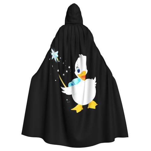 WHJSSF Magic Little White Duck Prints Halloween-Umhang mit Kapuze für Erwachsene, für Rollenspiele, Bühnenkostüme, Partys, pflegeleicht WHJSSF Magic Little White Duck Prints Halloween-Umhang mit Kapuze für Erwachsene, für Rollenspiele, Bühnenkostüme, Partys, pflegeleicht von WHJSSF