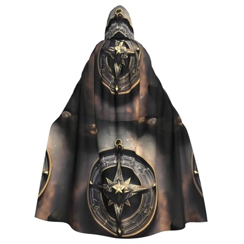 WHJSSF Magical Design Norse Runen Kompass Prints Halloween Erwachsene Kapuzenumhang – Super großer Kapuzenumhang ohne Reißverschluss WHJSSF Magical Design Norse Runen Kompass Prints Halloween Erwachsene Kapuzenumhang – Super großer Kapuzenumhang ohne Reißverschluss von WHJSSF