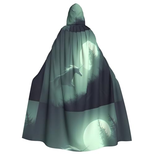WHJSSF Misty Einhorn-Aufdruck, Halloween-Umhang mit Kapuze, für Erwachsene, für Rollenspiele, Bühnenkostüme, Partys, pflegeleicht WHJSSF Misty Einhorn-Aufdruck, Halloween-Umhang mit Kapuze, für Erwachsene, für Rollenspiele, Bühnenkostüme, Partys, pflegeleicht von WHJSSF