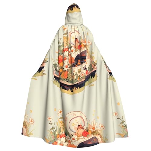 WHJSSF Niedlicher kleiner Gänseblümchen-Ofen-Druck, Halloween-Umhang für Erwachsene, Kapuzenumhang für Rollenspiele, Bühnenkostüme, Partys, pflegeleicht WHJSSF Niedlicher kleiner Gänseblümchen-Ofen-Druck, Halloween-Umhang für Erwachsene, Kapuzenumhang für Rollenspiele, Bühnenkostüme, Partys, pflegeleicht von WHJSSF