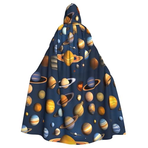 WHJSSF Sonnensystem Planeten Drucke Halloween Erwachsene Kapuzenumhang Umhang Umhang für Rollenspiele, Bühnenkostüme, Partys Pflegeleicht WHJSSF Sonnensystem Planeten Drucke Halloween Erwachsene Kapuzenumhang Umhang Umhang für Rollenspiele, Bühnenkostüme, Partys Pflegeleicht von WHJSSF