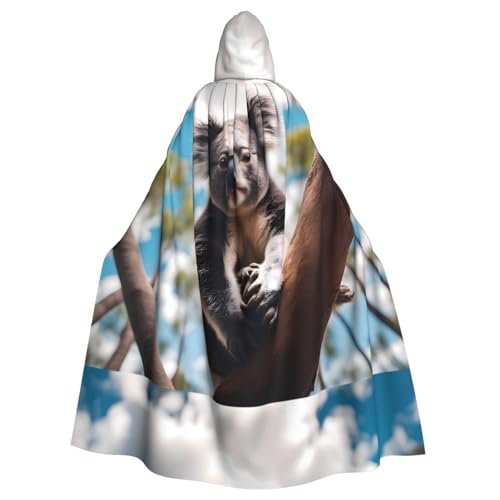 WHJSSF Süßer kleiner Koala-Druck, Halloween-Umhang mit Kapuze für Erwachsene, super großer Kapuzenumhang ohne Reißverschluss WHJSSF Süßer kleiner Koala-Druck, Halloween-Umhang mit Kapuze für Erwachsene, super großer Kapuzenumhang ohne Reißverschluss von WHJSSF