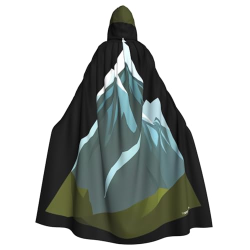 WHJSSF The Highest Mountain Prints Halloween-Umhang mit Kapuze für Rollenspiele, Bühnenkostüme, Partys, pflegeleicht WHJSSF The Highest Mountain Prints Halloween-Umhang mit Kapuze für Rollenspiele, Bühnenkostüme, Partys, pflegeleicht von WHJSSF