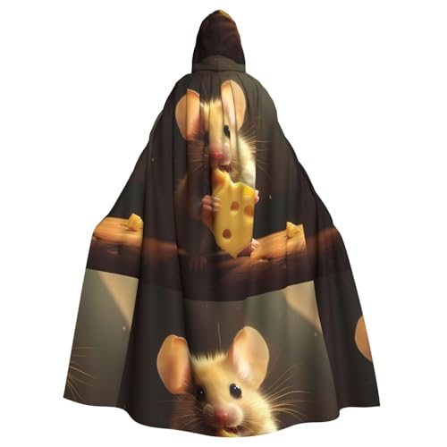 WHJSSF Umhang mit Kapuze, Motiv: Maus isst Käse, für Halloween, Erwachsene, für Rollenspiele, Bühnenkostüme, Partys, pflegeleicht WHJSSF Umhang mit Kapuze, Motiv: Maus isst Käse, für Halloween, Erwachsene, für Rollenspiele, Bühnenkostüme, Partys, pflegeleicht von WHJSSF