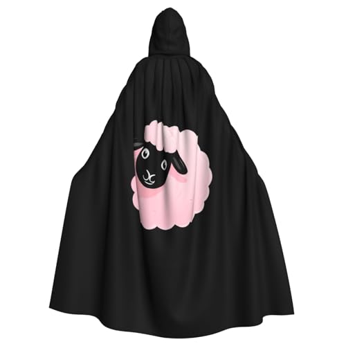 WHJSSF Umhang mit Kapuze, Motiv: rosa kleines Schaf, Halloween, Erwachsene, super großer Kapuzenumhang ohne Reißverschluss WHJSSF Umhang mit Kapuze, Motiv: rosa kleines Schaf, Halloween, Erwachsene, super großer Kapuzenumhang ohne Reißverschluss von WHJSSF