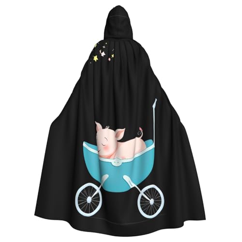 WHJSSF Umhang mit Kapuze für Erwachsene, Ferkel, schlafend im Kinderwagen, Halloween, für Rollenspiele, Bühnenkostüme, Partys, pflegeleicht WHJSSF Umhang mit Kapuze für Erwachsene, Ferkel, schlafend im Kinderwagen, Halloween, für Rollenspiele, Bühnenkostüme, Partys, pflegeleicht von WHJSSF