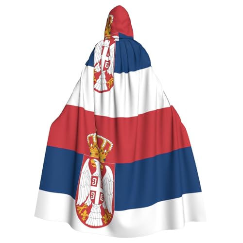 WHJSSF Umhang mit Kapuze für Erwachsene, Motiv: Flagge von Serbien, für Rollenspiele, Bühnenkostüme, Partys, pflegeleicht WHJSSF Umhang mit Kapuze für Erwachsene, Motiv: Flagge von Serbien, für Rollenspiele, Bühnenkostüme, Partys, pflegeleicht von WHJSSF
