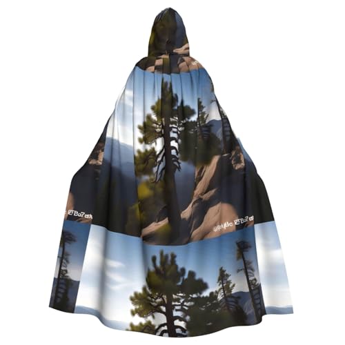 WHJSSF Umhang mit Kapuze für Erwachsene, Motiv: Hirsch, Berg, Kiefernbaum, Wildnisdruck, Halloween, Erwachsenen-Kapuzenumhang, ohne Reißverschluss WHJSSF Umhang mit Kapuze für Erwachsene, Motiv: Hirsch, Berg, Kiefernbaum, Wildnisdruck, Halloween, Erwachsenen-Kapuzenumhang, ohne Reißverschluss von WHJSSF