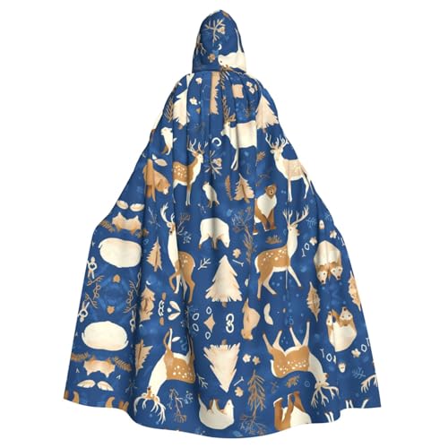 WHJSSF Umhang mit Kapuze für Erwachsene, Motiv: Wildtierjagd, Hirsch, Bär, Elch, bedruckt, Halloween, Erwachsene, für Rollenspiele, Bühnenkostüme, Partys, pflegeleicht WHJSSF Umhang mit Kapuze für Erwachsene, Motiv: Wildtierjagd, Hirsch, Bär, Elch, bedruckt, Halloween, Erwachsene, für Rollenspiele, Bühnenkostüme, Partys, pflegeleicht von WHJSSF