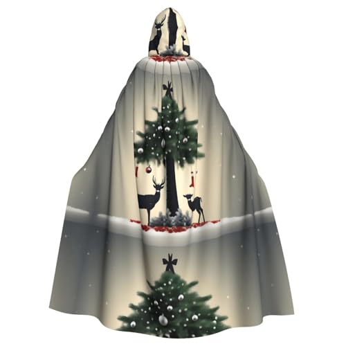 WHJSSF Umhang mit Kapuze und Kuhhbaum, Weihnachtsdruck, Halloween, Erwachsenen-Kapuzenumhang – super großer Kapuzenumhang ohne Reißverschluss WHJSSF Umhang mit Kapuze und Kuhhbaum, Weihnachtsdruck, Halloween, Erwachsenen-Kapuzenumhang – super großer Kapuzenumhang ohne Reißverschluss von WHJSSF