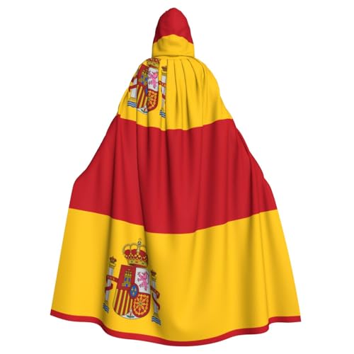 WHJSSF Umhang mit spanischer Flagge, für Erwachsene, mit Kapuze, für Rollenspiele, Bühnenkostüme, Partys, pflegeleicht WHJSSF Umhang mit spanischer Flagge, für Erwachsene, mit Kapuze, für Rollenspiele, Bühnenkostüme, Partys, pflegeleicht von WHJSSF