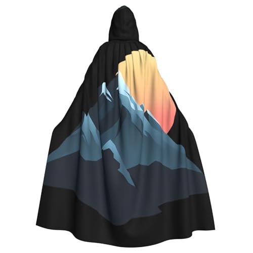 WHJSSF Wunderschöner Umhang mit Sonnenuntergang in den Bergen und Sonnenuntergang für Halloween, Erwachsene, mit Kapuze, für Rollenspiele, Bühnenkostüme, Partys, pflegeleicht WHJSSF Wunderschöner Umhang mit Sonnenuntergang in den Bergen und Sonnenuntergang für Halloween, Erwachsene, mit Kapuze, für Rollenspiele, Bühnenkostüme, Partys, pflegeleicht von WHJSSF