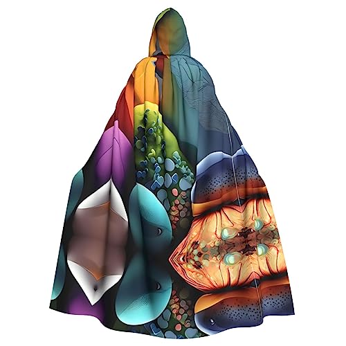 WHJWXC Farbige Steine, bedruckt, Aldult Cosplay, Halloween, Poncho, Umhang für Damen und Herren, Weihnachten – Kapuzen-Design WHJWXC Farbige Steine, bedruckt, Aldult Cosplay, Halloween, Poncho, Umhang für Damen und Herren, Weihnachten – Kapuzen-Design von WHJWXC