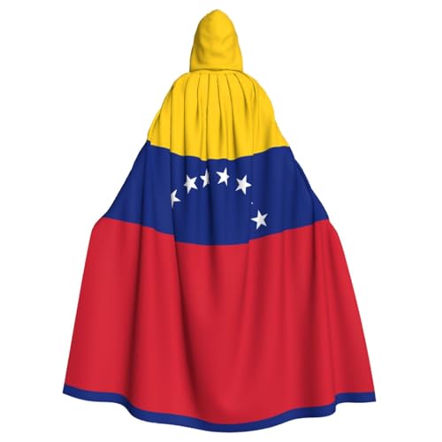 WHJWXC Flagge von Venezuela, bedruckt aldult Cosplay Halloween Poncho Umhang für Damen und Herren, Weihnachten – Kapuzen-Design WHJWXC Flagge von Venezuela, bedruckt aldult Cosplay Halloween Poncho Umhang für Damen und Herren, Weihnachten – Kapuzen-Design von WHJWXC