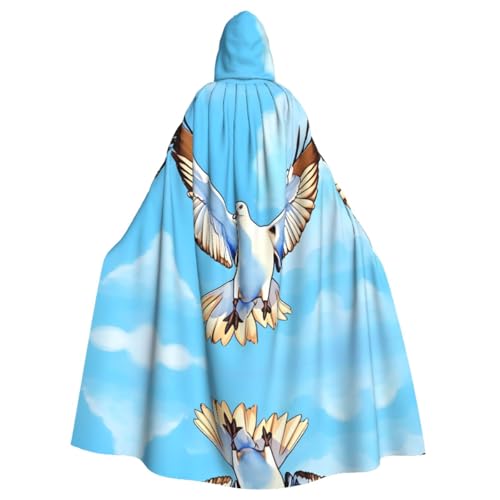 WHJWXC Möwen im Flug Druck Aldult Cosplay Halloween Poncho Umhang für Damen und Herren Weihnachten - Kapuzen-Design WHJWXC Möwen im Flug Druck Aldult Cosplay Halloween Poncho Umhang für Damen und Herren Weihnachten - Kapuzen-Design von WHJWXC