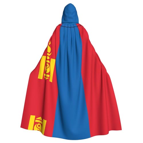 WHJWXC Poncho, Umhang mit mongolischer Flagge, für Cosplay, Halloween, für Damen und Herren, Weihnachten – Kapuzen-Design WHJWXC Poncho, Umhang mit mongolischer Flagge, für Cosplay, Halloween, für Damen und Herren, Weihnachten – Kapuzen-Design von WHJWXC