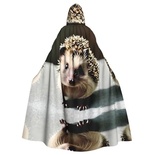 WHJWXC Süßer Igel-Druck, Aldult Cosplay, Halloween, Poncho, Umhang für Damen und Herren, Weihnachten – Kapuzen-Design WHJWXC Süßer Igel-Druck, Aldult Cosplay, Halloween, Poncho, Umhang für Damen und Herren, Weihnachten – Kapuzen-Design von WHJWXC
