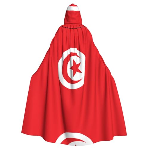 WHJWXC Tunesischer Flaggen-Druck, Aldult Cosplay, Halloween, Poncho, Umhang für Damen und Herren, Weihnachten – Kapuzen-Design WHJWXC Tunesischer Flaggen-Druck, Aldult Cosplay, Halloween, Poncho, Umhang für Damen und Herren, Weihnachten – Kapuzen-Design von WHJWXC