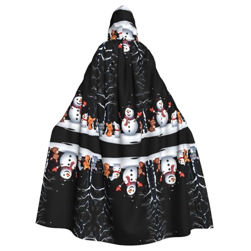 WHJWZY Der kleine Schneemann und die kleinen Tiere Aldult Halloween Umhang mit Kapuze für Männer und Frauen verwendet für Partys Abschlussball WHJWZY Der kleine Schneemann und die kleinen Tiere Aldult Halloween Umhang mit Kapuze für Männer und Frauen verwendet für Partys Abschlussball von WHJWZY
