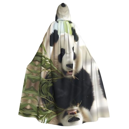 WHJWZY Dumb Panda Printing Aldult Halloween Kapuzenumhang für Männer und Frauen, für Partys, Abschlussbälle von WHJWZY
