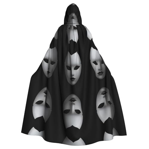 WHJWZY Eis-Schönheitsmaske, bedruckt mit Aldult, Halloween-Kapuzenumhang für Männer und Frauen, für Partys, Abschlussbälle WHJWZY Eis-Schönheitsmaske, bedruckt mit Aldult, Halloween-Kapuzenumhang für Männer und Frauen, für Partys, Abschlussbälle von WHJWZY