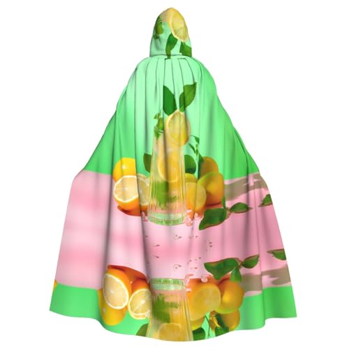 WHJWZY Erfrischender Halloween-Kapuzenumhang mit Limonade-Druck, für Damen und Herren, für Partys, Abschlussbälle WHJWZY Erfrischender Halloween-Kapuzenumhang mit Limonade-Druck, für Damen und Herren, für Partys, Abschlussbälle von WHJWZY