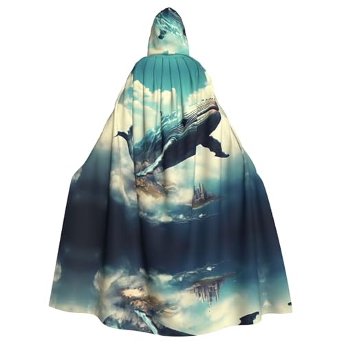 WHJWZY Fantastischer Halloween-Umhang mit Wal-Druck für Damen und Herren, für Partys, Abschlussbälle WHJWZY Fantastischer Halloween-Umhang mit Wal-Druck für Damen und Herren, für Partys, Abschlussbälle von WHJWZY