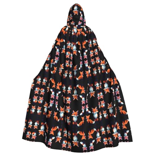 WHJWZY Fantasy Fox Printing Aldult Halloween-Kapuzenumhang für Männer und Frauen, für Partys, Abschlussbälle WHJWZY Fantasy Fox Printing Aldult Halloween-Kapuzenumhang für Männer und Frauen, für Partys, Abschlussbälle von WHJWZY