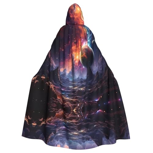 WHJWZY Fantasy World bedruckter Halloween-Kapuzenumhang für Damen und Herren, für Partys, Abschlussbälle WHJWZY Fantasy World bedruckter Halloween-Kapuzenumhang für Damen und Herren, für Partys, Abschlussbälle von WHJWZY