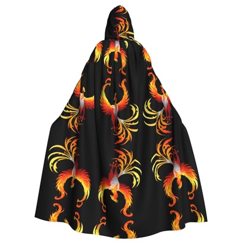WHJWZY Feuer-Phoenix-Druck, Aldult Halloween-Kapuzenumhang für Männer und Frauen, für Partys, Abschlussbälle WHJWZY Feuer-Phoenix-Druck, Aldult Halloween-Kapuzenumhang für Männer und Frauen, für Partys, Abschlussbälle von WHJWZY