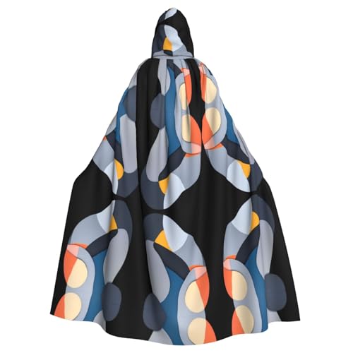 WHJWZY Fusion of color Printing aldult Halloween Hooded Cloak for men and womenused for parties prom von WHJWZY