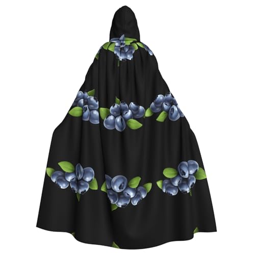 WHJWZY Halloween-Kapuzenumhang mit Blaubeeren-Aufdruck für Damen und Herren, für Partys, Abschlussbälle WHJWZY Halloween-Kapuzenumhang mit Blaubeeren-Aufdruck für Damen und Herren, für Partys, Abschlussbälle von WHJWZY