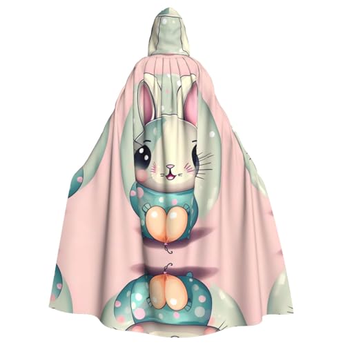 WHJWZY Halloween-Kapuzenumhang mit Cartoon-Hasen-Motiv, bedruckt, für Damen und Herren, für Partys, Abschlussbälle WHJWZY Halloween-Kapuzenumhang mit Cartoon-Hasen-Motiv, bedruckt, für Damen und Herren, für Partys, Abschlussbälle von WHJWZY