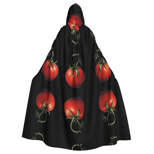 WHJWZY Halloween-Kapuzenumhang mit Cartoon-Tomaten-Motiv, bedruckt, für Damen und Herren, für Partys, Abschlussbälle WHJWZY Halloween-Kapuzenumhang mit Cartoon-Tomaten-Motiv, bedruckt, für Damen und Herren, für Partys, Abschlussbälle von WHJWZY