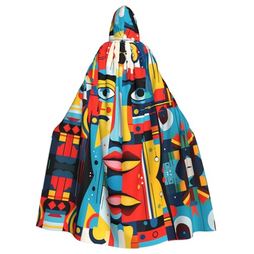 WHJWZY Halloween-Kapuzenumhang mit Diamant-Aufdruck, für Damen und Herren, für Partys, Abschlussbälle von WHJWZY