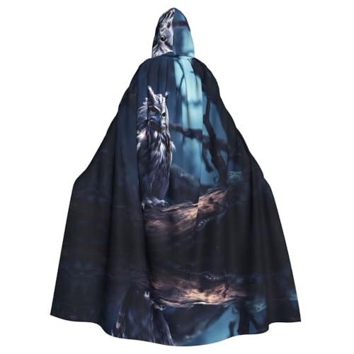 WHJWZY Halloween-Kapuzenumhang mit Eulen-Aufdruck für Damen und Herren, für Partys, Abschlussbälle WHJWZY Halloween-Kapuzenumhang mit Eulen-Aufdruck für Damen und Herren, für Partys, Abschlussbälle von WHJWZY