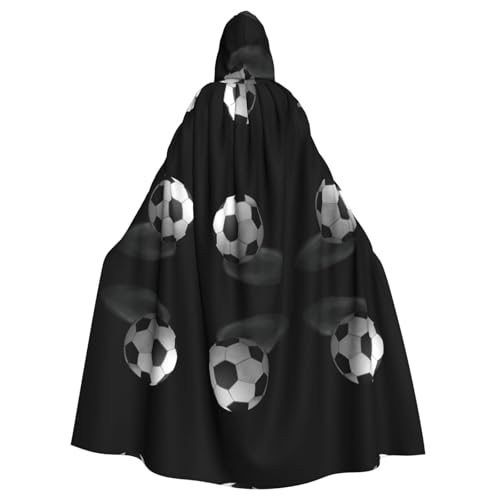 WHJWZY Halloween-Kapuzenumhang mit Fußball-Match-Druck, für Damen und Herren, für Partys, Abschlussbälle WHJWZY Halloween-Kapuzenumhang mit Fußball-Match-Druck, für Damen und Herren, für Partys, Abschlussbälle von WHJWZY