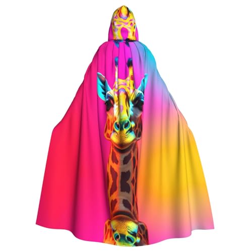 WHJWZY Halloween-Kapuzenumhang mit Giraffenkopf, bedruckt, für Damen und Herren, für Partys, Abschlussbälle WHJWZY Halloween-Kapuzenumhang mit Giraffenkopf, bedruckt, für Damen und Herren, für Partys, Abschlussbälle von WHJWZY