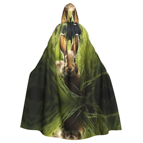 WHJWZY Halloween-Kapuzenumhang mit Hasen-Motiv im Busch, bedruckt für Damen und Herren, für Partys, Abschlussbälle WHJWZY Halloween-Kapuzenumhang mit Hasen-Motiv im Busch, bedruckt für Damen und Herren, für Partys, Abschlussbälle von WHJWZY