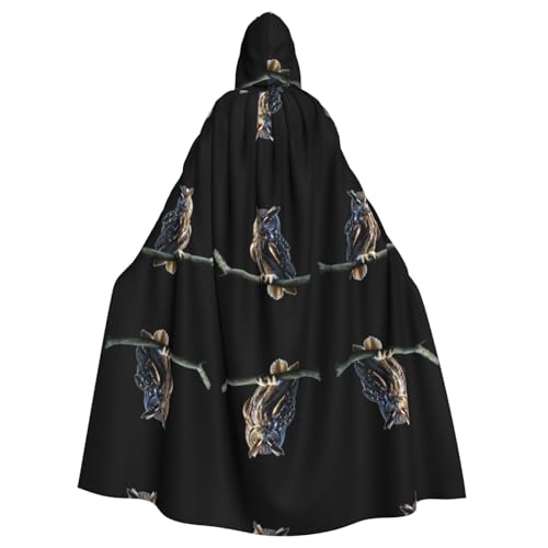 WHJWZY Halloween-Kapuzenumhang mit Klettereule für Damen und Herren, für Partys, Abschlussbälle von WHJWZY