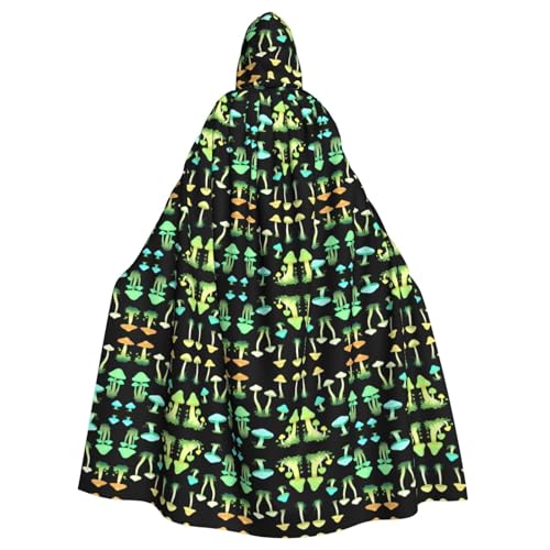 WHJWZY Halloween-Kapuzenumhang mit Neon-Pilzbild, für Damen und Herren, für Partys, Abschlussbälle WHJWZY Halloween-Kapuzenumhang mit Neon-Pilzbild, für Damen und Herren, für Partys, Abschlussbälle von WHJWZY