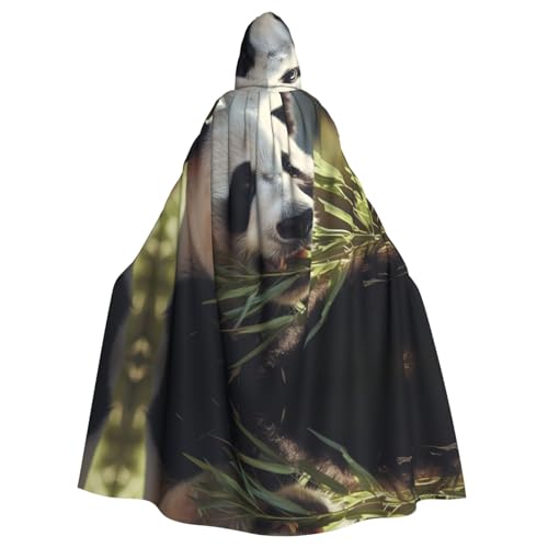 WHJWZY Halloween-Kapuzenumhang mit Panda-Motiv und Bambus-Druck, für Damen und Herren, für Partys, Abschlussbälle WHJWZY Halloween-Kapuzenumhang mit Panda-Motiv und Bambus-Druck, für Damen und Herren, für Partys, Abschlussbälle von WHJWZY