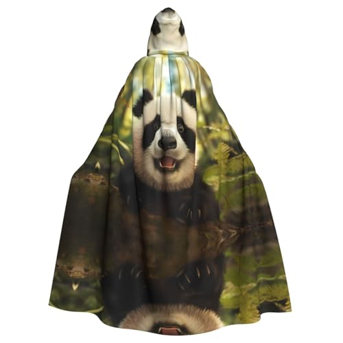 WHJWZY Halloween-Kapuzenumhang mit Panda-Porträt-Fotodruck für Damen und Herren, für Partys, Abschlussbälle WHJWZY Halloween-Kapuzenumhang mit Panda-Porträt-Fotodruck für Damen und Herren, für Partys, Abschlussbälle von WHJWZY