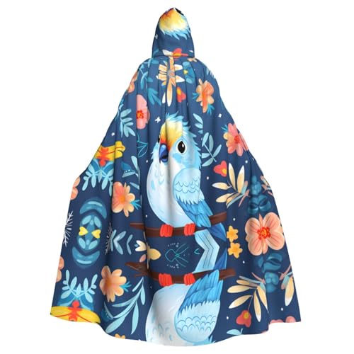 WHJWZY Halloween-Kapuzenumhang mit Papageien-Druck, Aldult für Damen und Herren, für Partys, Abschlussbälle WHJWZY Halloween-Kapuzenumhang mit Papageien-Druck, Aldult für Damen und Herren, für Partys, Abschlussbälle von WHJWZY