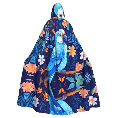 WHJWZY Halloween-Kapuzenumhang mit Papageien-Illustrationsdruck, Aldult, für Damen und Herren, für Partys, Abschlussbälle WHJWZY Halloween-Kapuzenumhang mit Papageien-Illustrationsdruck, Aldult, für Damen und Herren, für Partys, Abschlussbälle von WHJWZY